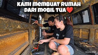 INILAH KISAH KELUARGA KECIL YG MEMBUAT RUMAH DARI MOBIL BEKAS❤️  CAMPERVAN INDONESIA  PART3 [upl. by Mansoor271]