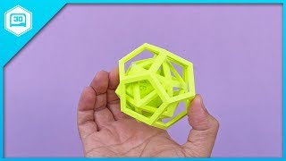 D20 inside icosahedron  Using PVA Dissolvable Filament [upl. by Bernita]