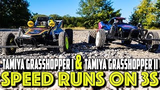 Tamiya Grasshopper I amp Grasshopper II  Speed Runs on 3S [upl. by Nylirem500]