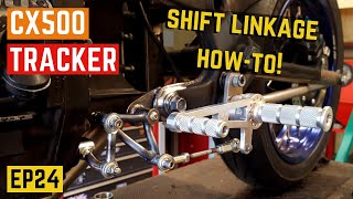 CX500 Tracker Build  Making an EPIC Rearset Shift Linkage  EP24 [upl. by Larentia703]