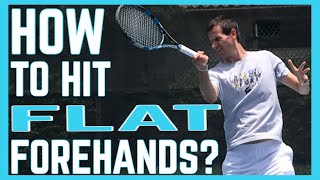 How To Hit Flat Forehands  Tennis Technique [upl. by Notecnirp]