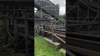 Anti rollbacks on a GCI  Wicker Man Alton Towers  Staffordshire UK  Wooden Roller Coaster [upl. by Adnoral931]