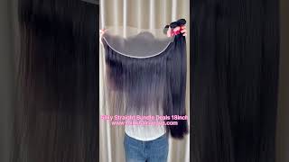 Silky Straight Hair 3 Bundle Deals Wholesale Mink Brazilian Human Hair Extensions hairextensions [upl. by Adlay249]