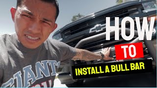 How to install bull bar on 2016 Silverado I Tyger Auto [upl. by Ellesirg]