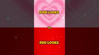 Pink looks🩷🆚Red looks❤️shorts statusvideo trendingshorts tiktokmashup [upl. by Drolyag880]