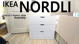 How to Assemble  IKEA NORDLI 3칸서랍장 화이트 설치하기 2배속영상 [upl. by Eldin]