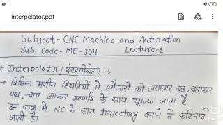 ME304 Unit3 Interpolator [upl. by Nitas]