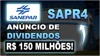 SAPR4  ANÚNCIO DE DIVIDENDOS  SANEPAR VALE A PENA INVESTIR SAPR11 SAPR3  AÇÕES DE DIVIDENDOS [upl. by Nadiya]