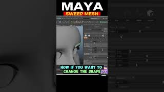 Sweep Mesh Tool in Maya  Creating Eyebrow sweepmesh eyebrow charactermodeling mayamodeling [upl. by Rodd]