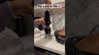 How To Dip Locs Straight 🔥🫶🏽 [upl. by Sherrard]