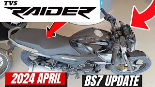 2024 Tvs Raider Update  TVS Raider 125 BS7 Full Detailed Review  Rider Price Features Mileage [upl. by Neelie]