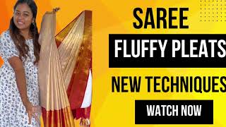 Saree Fluffy Pleats Tutorial sareeprepleating fluffypleats tutorial shorts youtuber youtube [upl. by Ettenyar273]