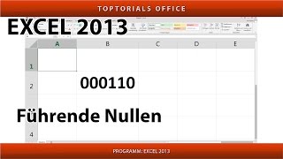 FÜHRENDE NULLEN anpassen Excel [upl. by Yer796]