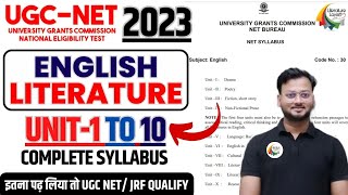 UGC NET ENGLISH Syllabus 2023 [upl. by Oicneconi872]