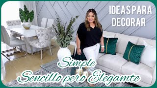 IDEAS PARA DECORAR LA SALA Y EL COMEDOR EN TONES NEUTRALES Y VERDE 🌿 DECORANDO CON SHEIN [upl. by Inaflahk]