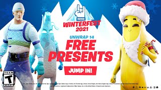 FORTNITE WINTERFEST 2021 EVENT ALL PRESENTS [upl. by Enimassej]