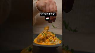 Hungary Chicken Paprikash 🇭🇺 “Famous Dishes around the World” hungary chickenpaprikash [upl. by Alon]