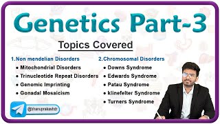 Genetics  Pathology Chapter 3  NonMendelian Disorders amp Chromosomal Disorders [upl. by Bornie]