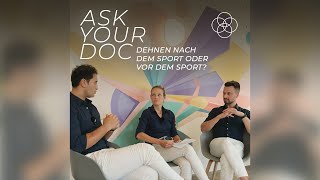 ASK YOUR DOC  Dehnen nach dem Sport oder vor dem Sport dehnen training sportmedizin [upl. by Kubiak]