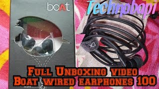 Unboxing Boat wired earphones 100 unboxing boat wiredearphones tech trending flipkart [upl. by Ardnyk]