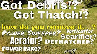 How to choose power rake scarifier dethatcher verticutter or power broom for your lawn [upl. by Erodasi]