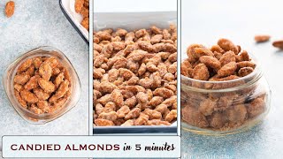 How to make Candied Almonds in 5 minutes  Cinnamon Roasted Almonds [upl. by Meehaf]