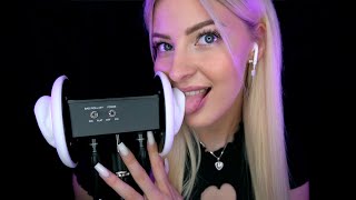 ASMR 3DIO TRIGGER INSIDE YOUR EARS Ear licking Massage Cleaning Tapping • ASMR JANINA [upl. by Nyral492]