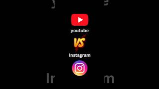 YouTube vs Instagram✨📱shorts [upl. by Anirehs]