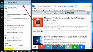 How To Find Internet Explorer In Windows 10 [upl. by Eseela624]