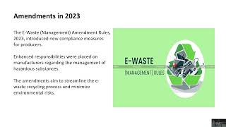 E waste rules 2022amendment 2023 environmental science [upl. by Ellerahs]