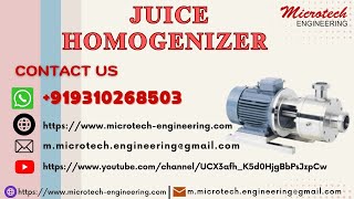 JUICE HOMOGENIZER [upl. by Mccafferty]