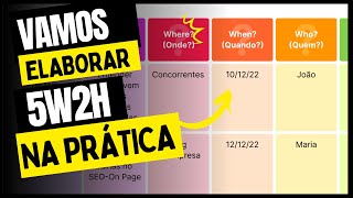 Plano de ação 5W2H na PRÁTICA Como usar no dia a dia Exemplo [upl. by Giliana]