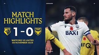 Oxford United Narrowly Lose Out To Watford FC  Championship Highlights [upl. by Fayette624]