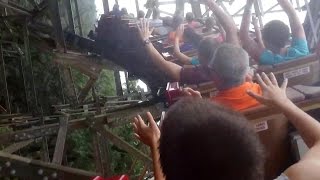 Outlaw Run Back Seat POV 2014 FULL HD Silver Dollar City [upl. by Gem]