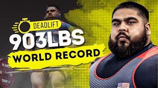 Jesus Olivares Sets New World Record with 903lbs Deadlift [upl. by Vescuso]