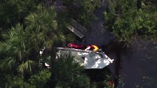 Chopper video shows boating accident on the Myakka River [upl. by Annairam279]