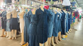 MODA EVANGÉLICA JEANS VESTIDOS SAIAS JARDIENIRAS E MACACÃO DO 36 AO 54 DIRETO DE FÁBRICA [upl. by Assirt]