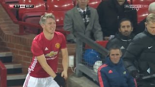 Bastian Schweinsteiger COMEBACK vs West Ham United HD 720p 30112016 by 1900FCBFreak [upl. by Herod]