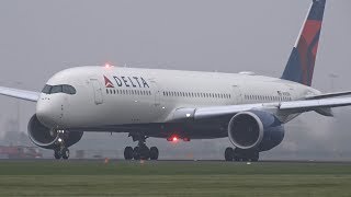 Massive Planes Roaring For Take Off At Schiphol Airport A350 B747 B777 B767 B787 [upl. by Maffa]