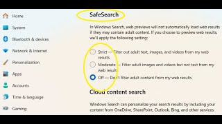 how to turn off the Safe Search in windows 11 PC [upl. by Brendon]