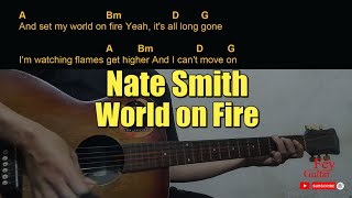 Nate Smith  World on Fire Guitar Chords cover [upl. by Ajiram866]