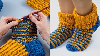 The easiest and fastest crochet socks [upl. by Sedgewake]