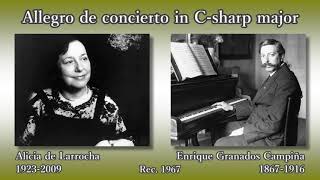 Granados Allegro de concierto de Larrocha 1967 グラナドス 演奏会用アレグロ デ・ラローチャ [upl. by Hepzi626]