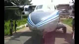 L410 crazy landing and take off in africa kongo [upl. by Nwahser147]