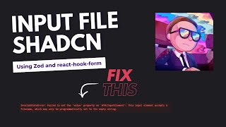 Use file input using Shadcn and React hook form in Nextjs [upl. by Demahom]