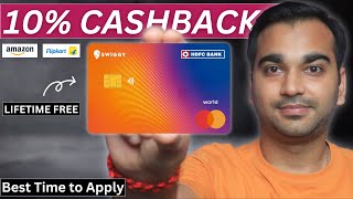 HDFC Swiggy Credit Card  Lifetime Free  No Annual Fees Cashback and More [upl. by Wilkie399]