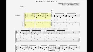 RONROCO TUTORIAL  DE USHUAIA A LA QUIACA  TABLATURA y PARTITURA para RONROCO  GUSTAVO SANTAOLALLA [upl. by Nitsug]