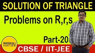 Problems on Escribed Circles or ExCircles  Solution of Triangle  PART20  CBSEJEE Maths [upl. by Ahseenal]