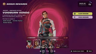 How to Unlock Voidburn Kendo in Fortnite  Battle Pass Bonus Rewards Page 7 [upl. by Cohin963]