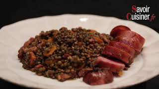 Recette facile des lentilles aux saucisses de Morteau [upl. by Phi]